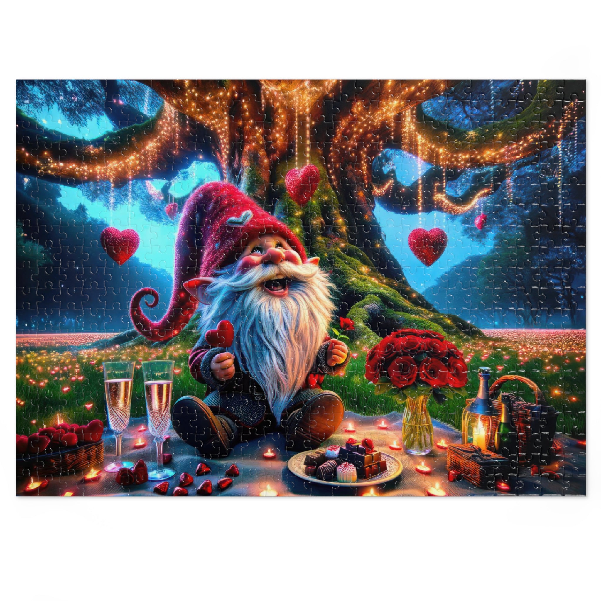 Valentine's with the Whimsical Forest Gnome Jigsaw Puzzle