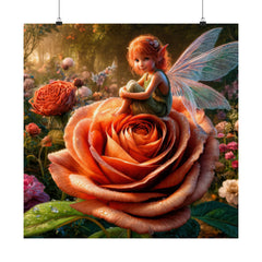 Dawn's First Blush and the Rose Sprite Poster