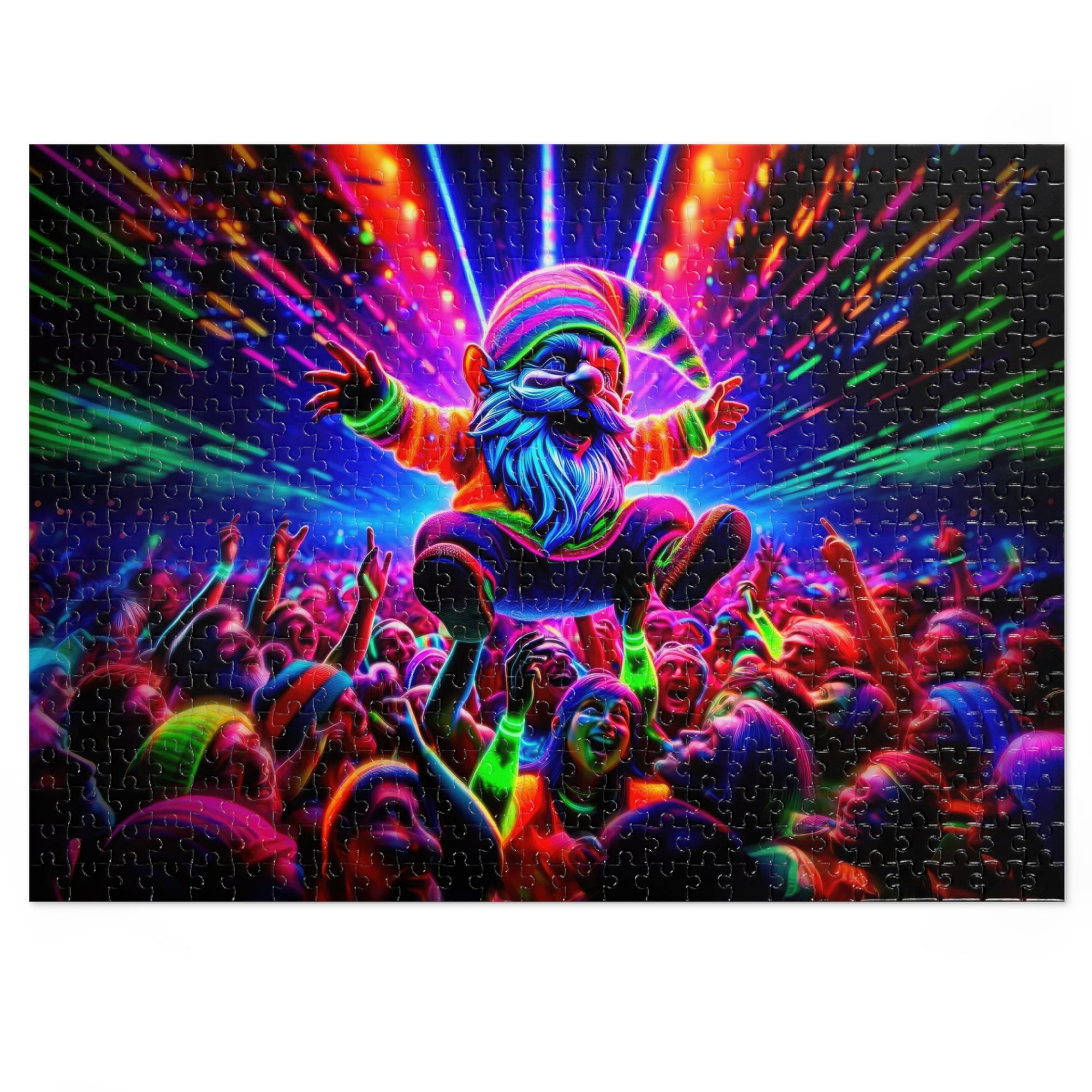 Underground Rave Gnome Jigsaw Puzzle