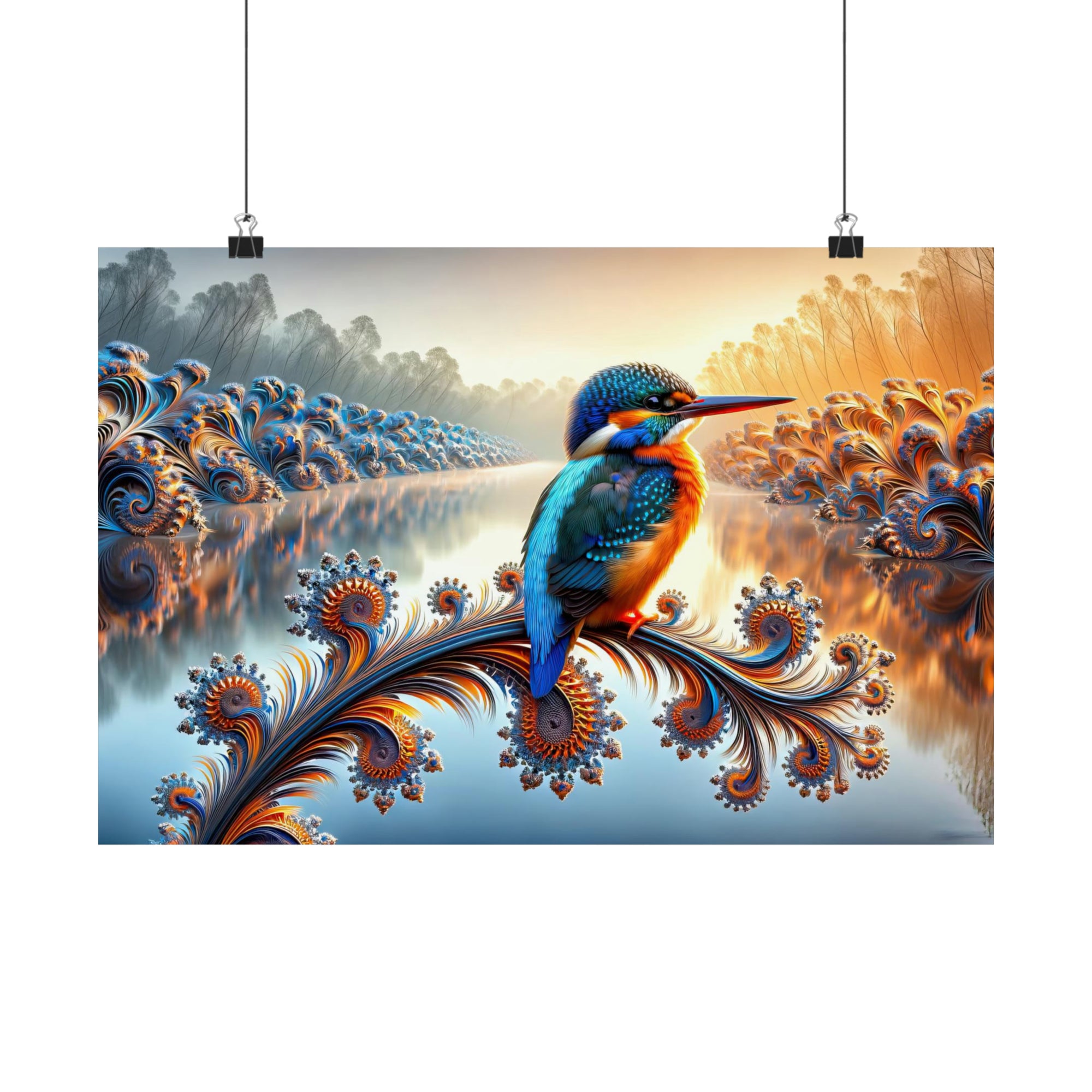 The Kingfisher's Perch Poster