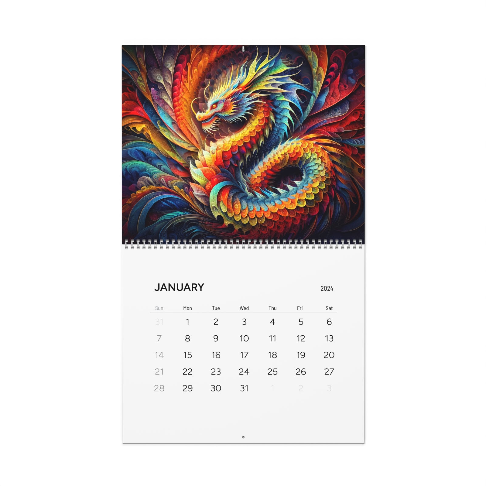 Calendario de dragones fractales (2024)