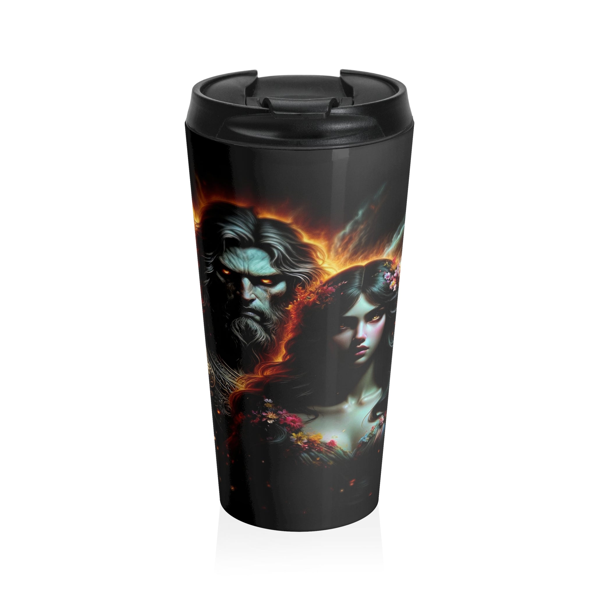 Dicotomía Divina Taza de viaje