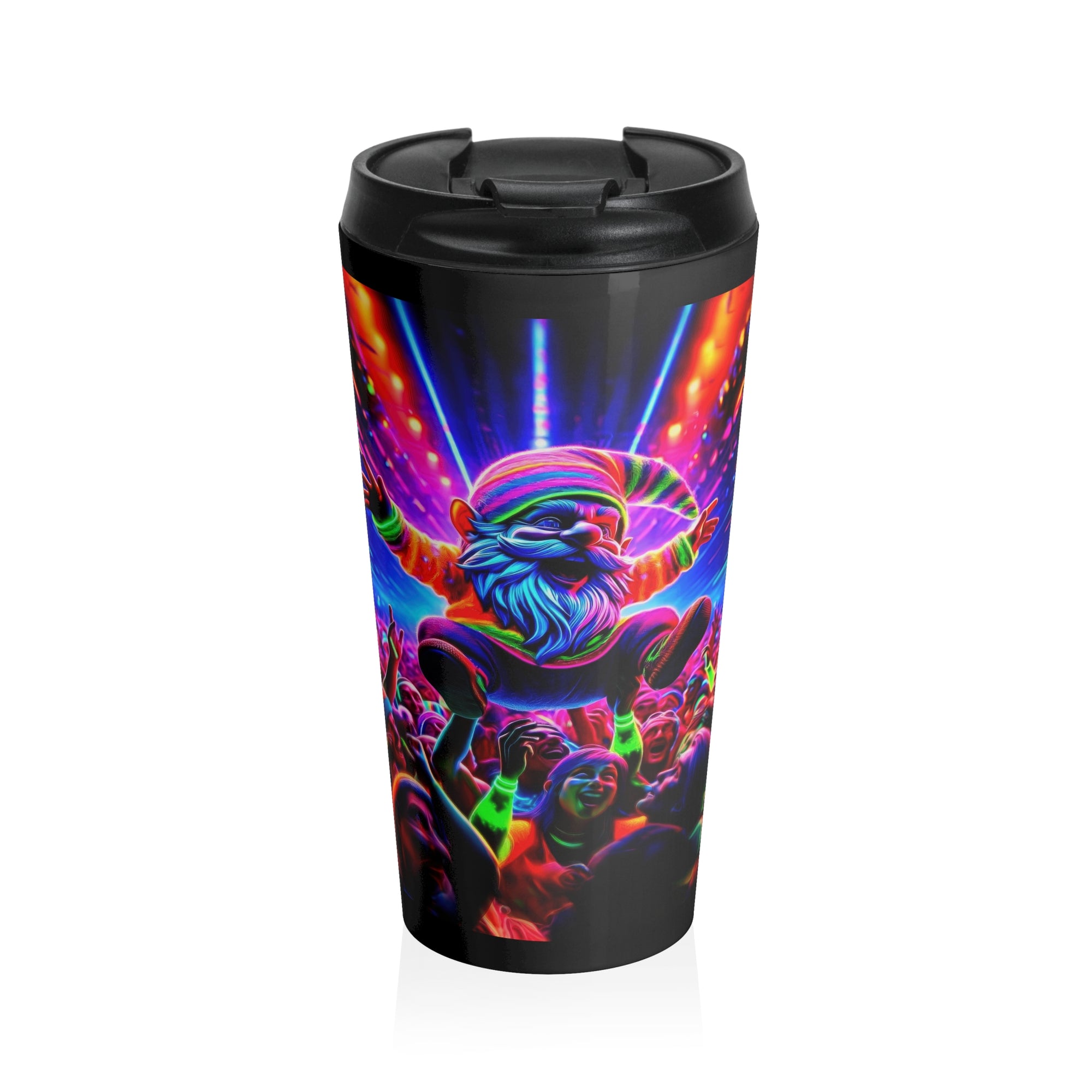 Gnomo Rave subterráneo Taza de viaje