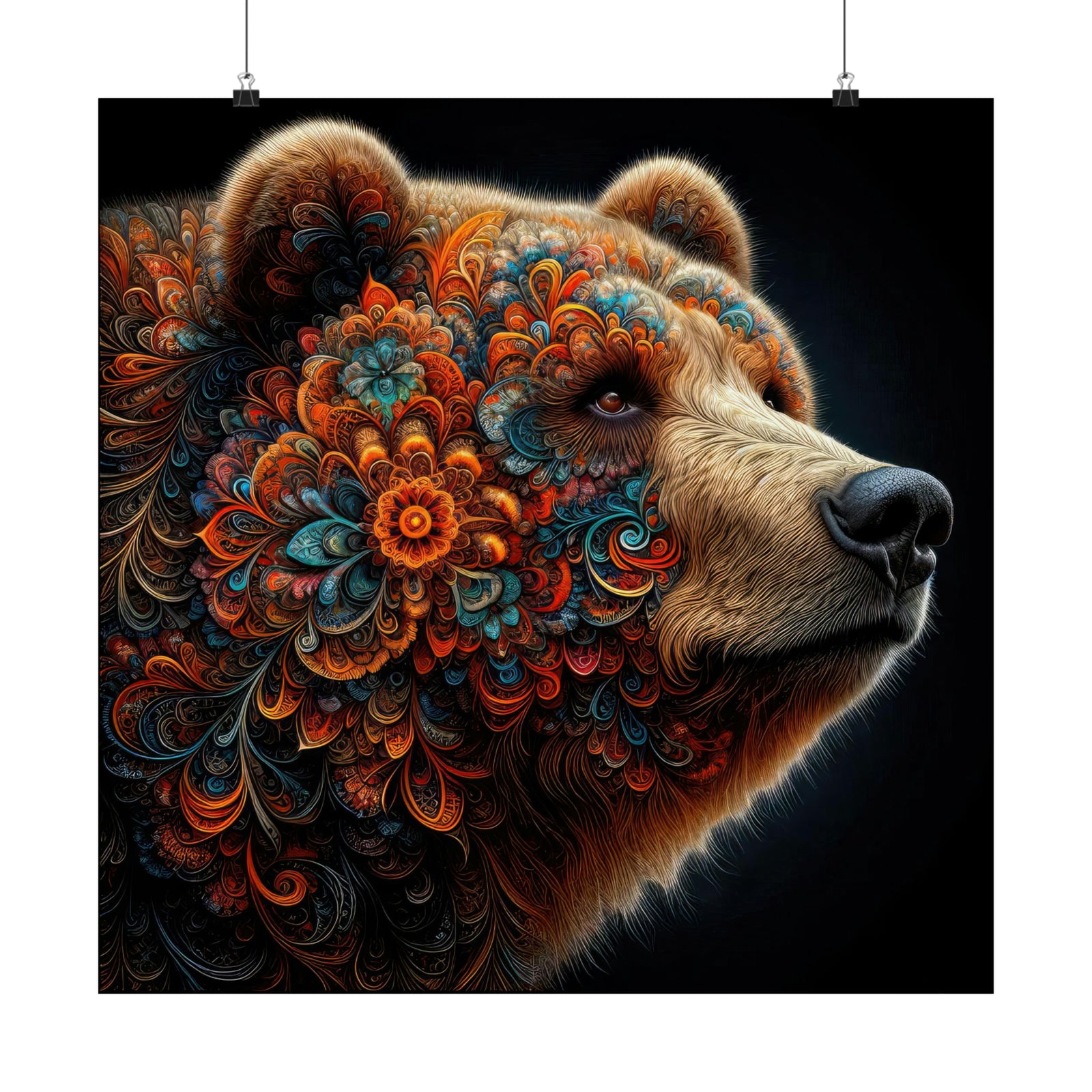 The Ornate Essence of the Grizzly Poster