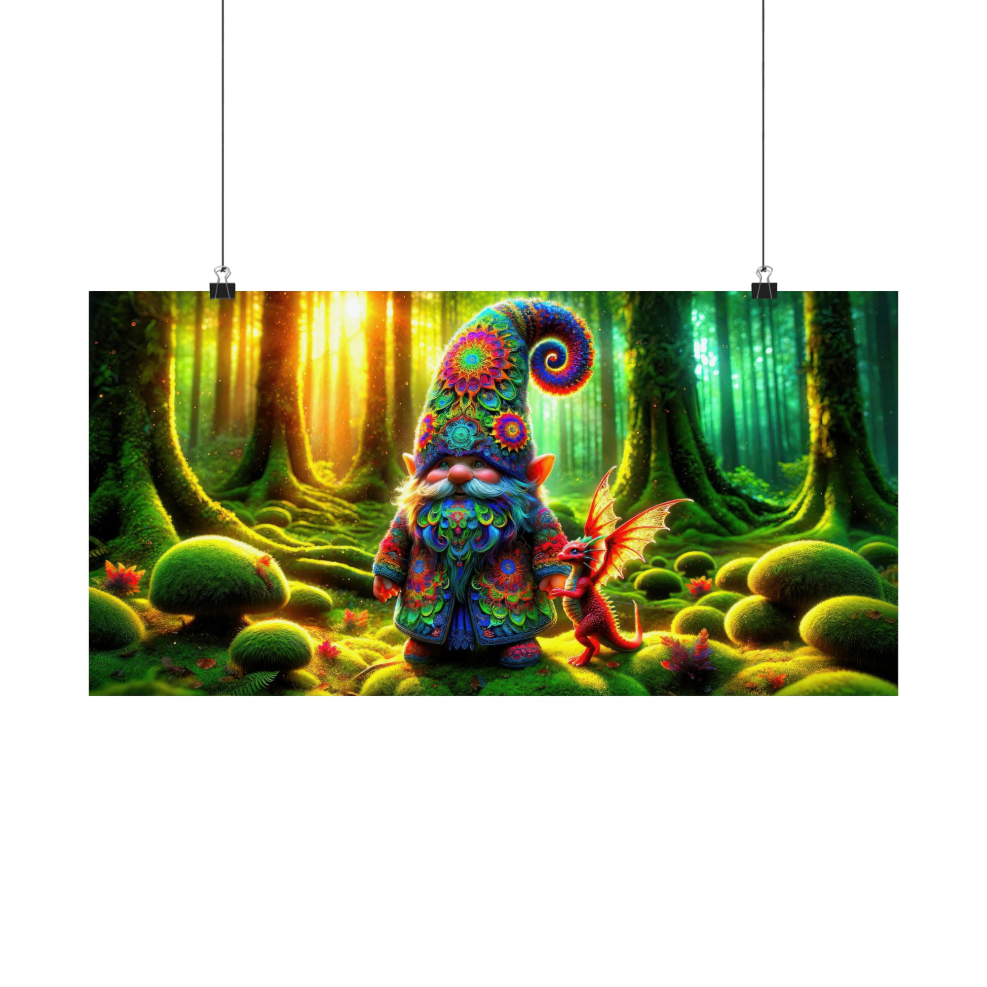 Le matin du Gnome dans les bois enchantés Poster