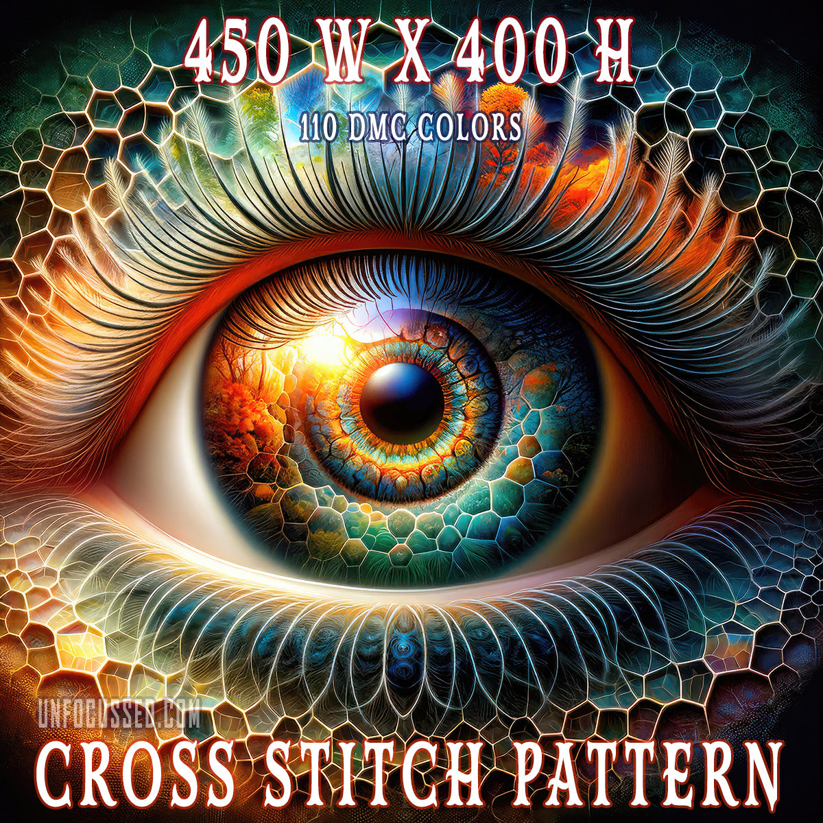 A Kaleidoscope Vision Cross Stitch Pattern – Unfocussed Photography & Art