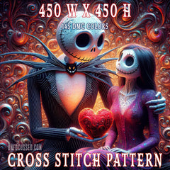 A Symphony of Stars in the Labyrinth of Love Cross Stitch Pattern