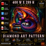 A Tale of Fire and Whiskers Diamond Art Pattern