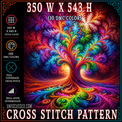 Arboreal Symphony in Fractal Major Cross Stitch Pattern