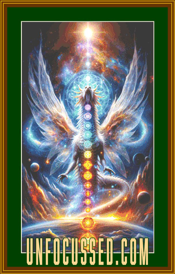 The Ascension of the Cosmic Serpent Cross Stitch Pattern