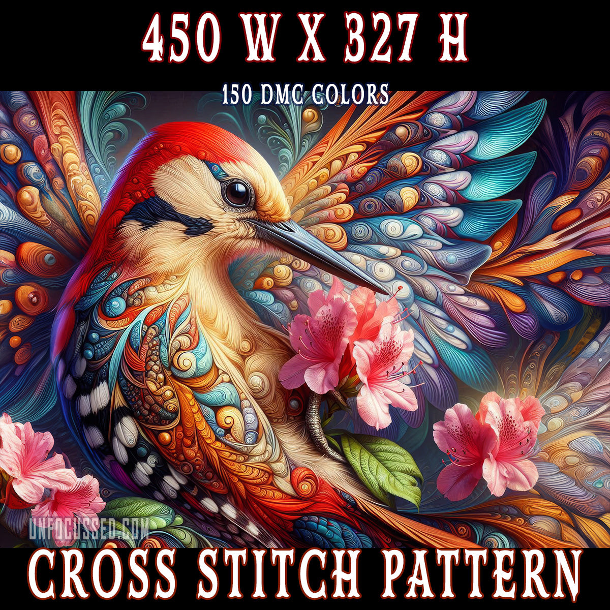 Azalea’s Guardian in Fractal Splendor Cross Stitch Pattern