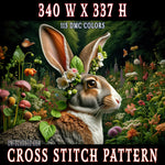 Blossom-Eared Sentinel of the Enchanted Garden Cross Stitch Pattern