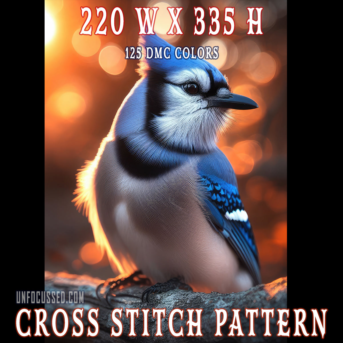 Blue Jay's Secret Haven Cross Stitch Pattern