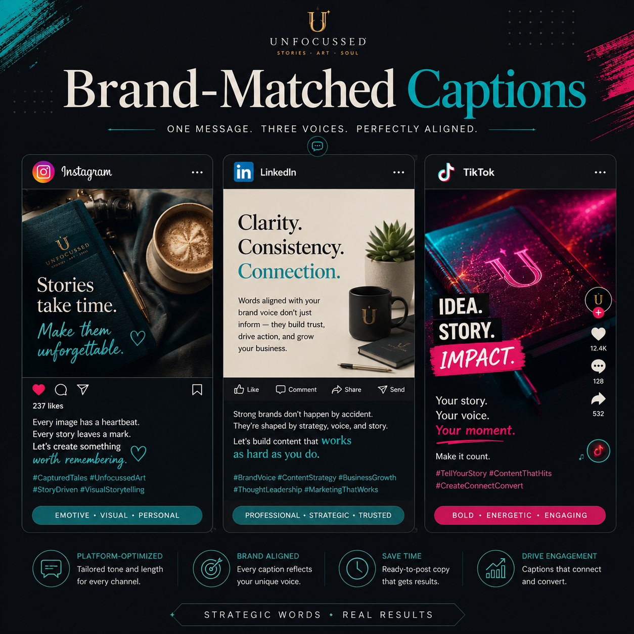 CaptionCurrent: Social Captions & Prompt Pack