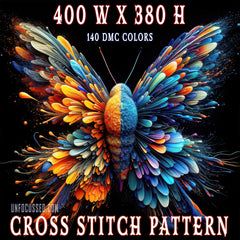 Celestial Butterfly Cross Stitch Pattern