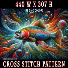 Celestial Swim Cross Stitch Pattern