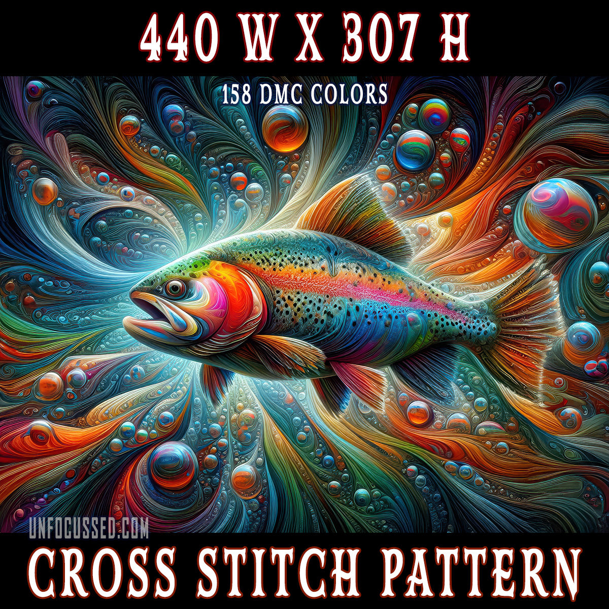 Celestial Swim Cross Stitch Pattern