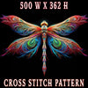 Dazzling Dragonfly Wings Cross Stitch Pattern