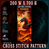 Ember's Ascend Bookmark Cross Stitch Pattern