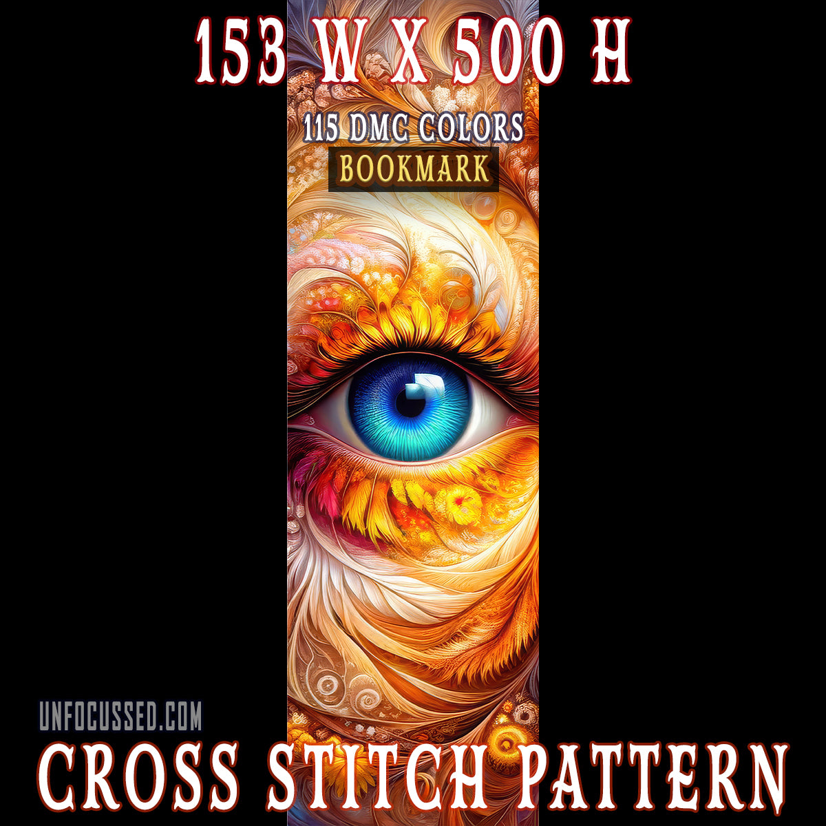Eternal Autumn's Gaze Bookmark Cross Stitch Pattern