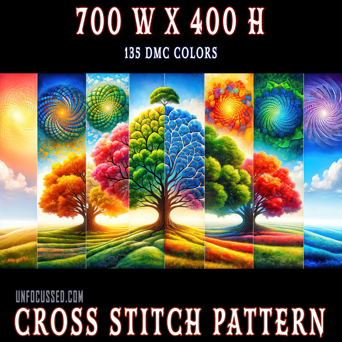 Eternal Patterns Eternal Cycles Cross Stitch Pattern – Unfocussed Photography & Art