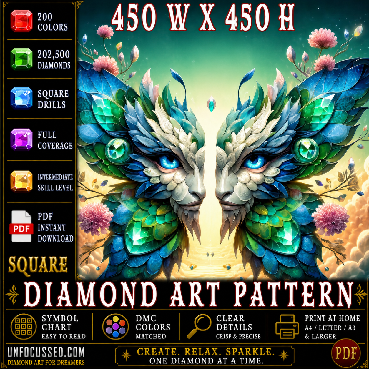 Ethereal Watchers - Whispers of the Wind Diamond Art Pattern