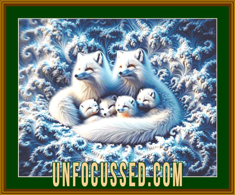 Les renards de Fractal Valley Cross Stitch Pattern