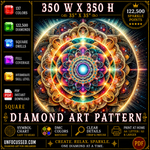Patrón de arte de diamante de finura fractal