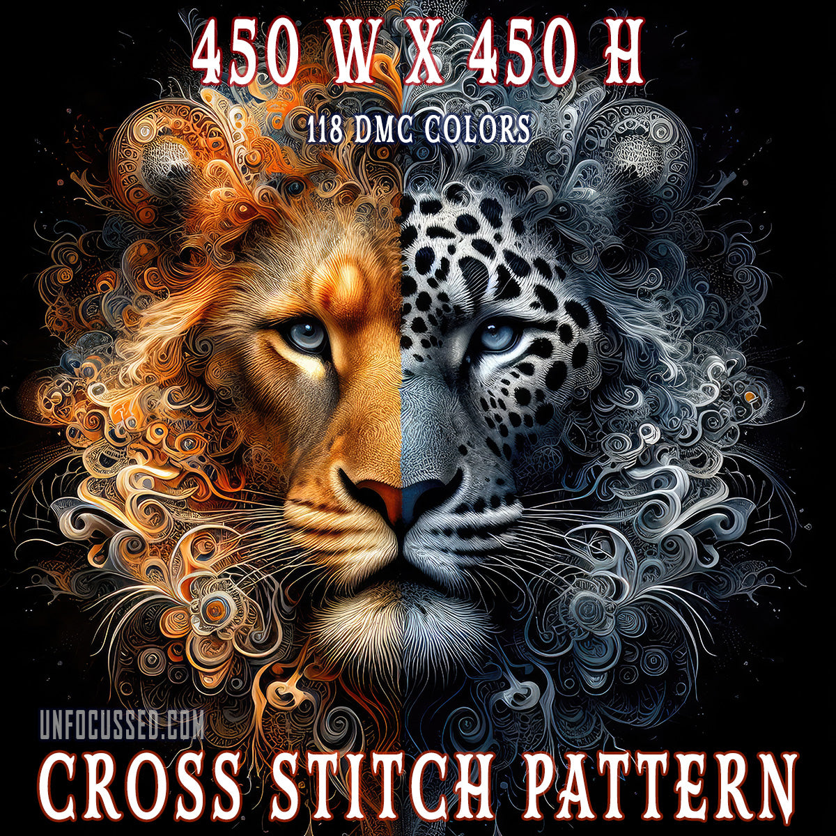Fusion of the Feral Cross Stitch Pattern