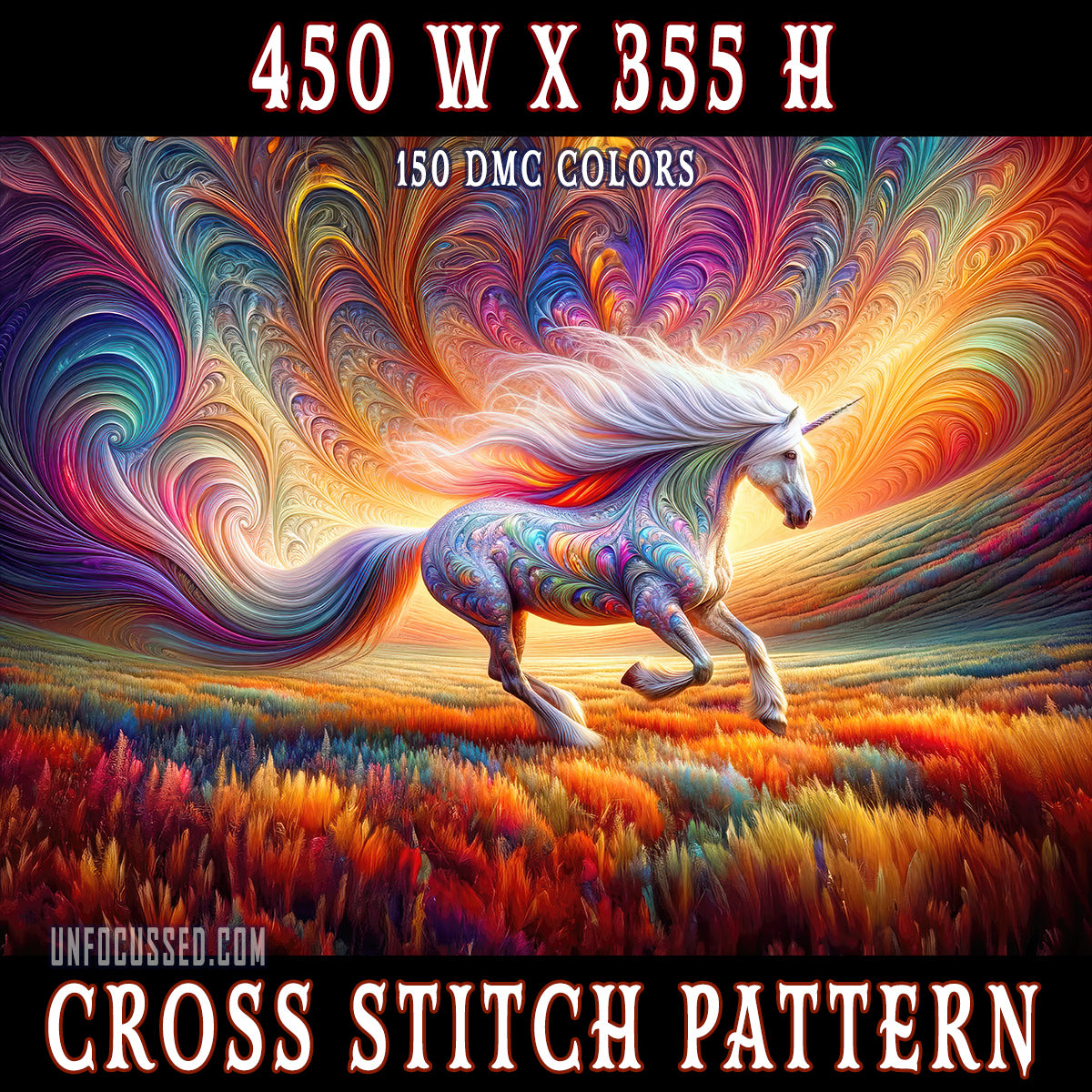 Gallop into the Vortex Cross Stitch Pattern