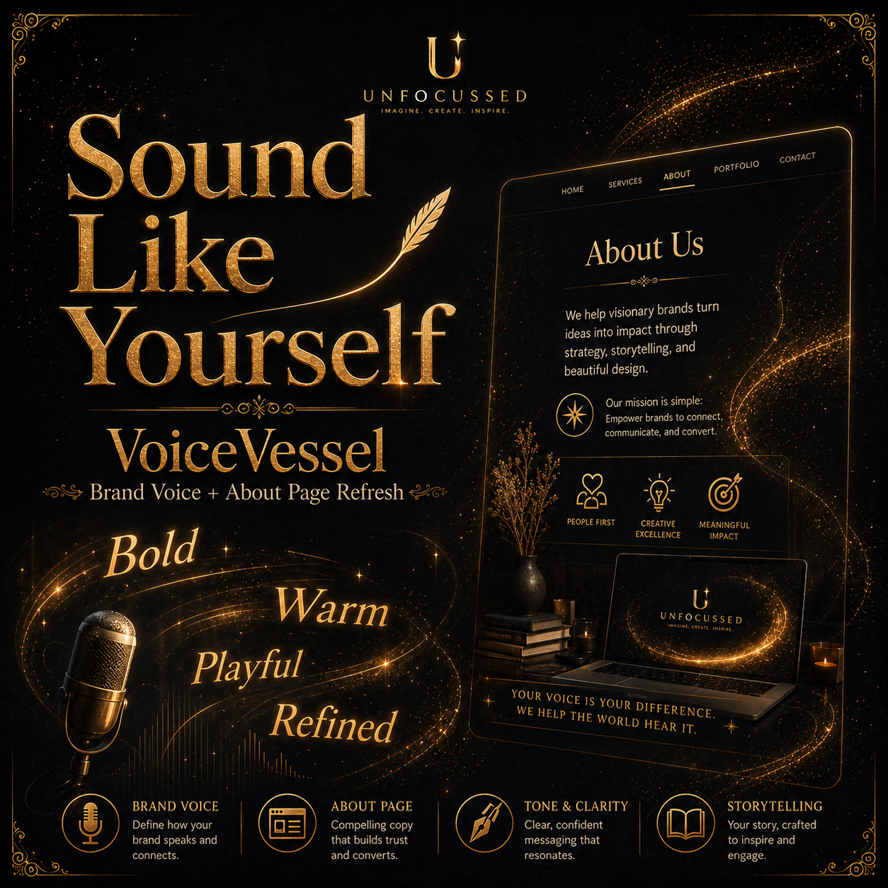 VoiceVessel: Brand Voice Snapshot & About Page Refresh