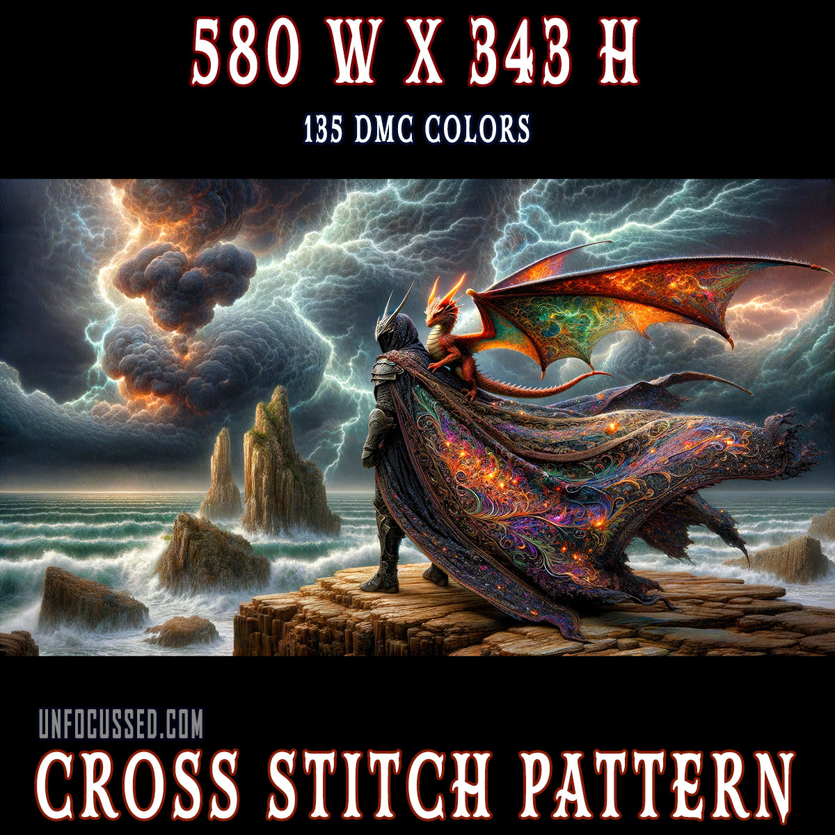 Guardians of the Storm Wrought Shore Cross Stitch Pattern