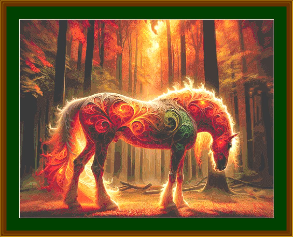 The Incandescent Steed Cross Stitch Pattern