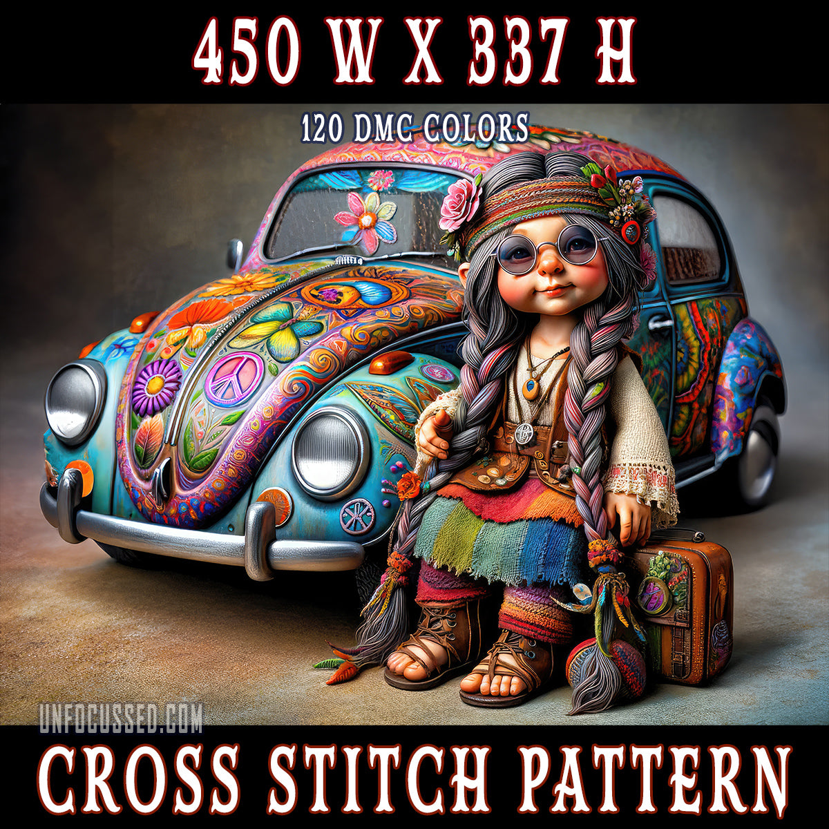 Journey of the Bohemian Gnome Cross Stitch Pattern