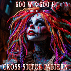 Macabre Muse Cross Stitch Pattern