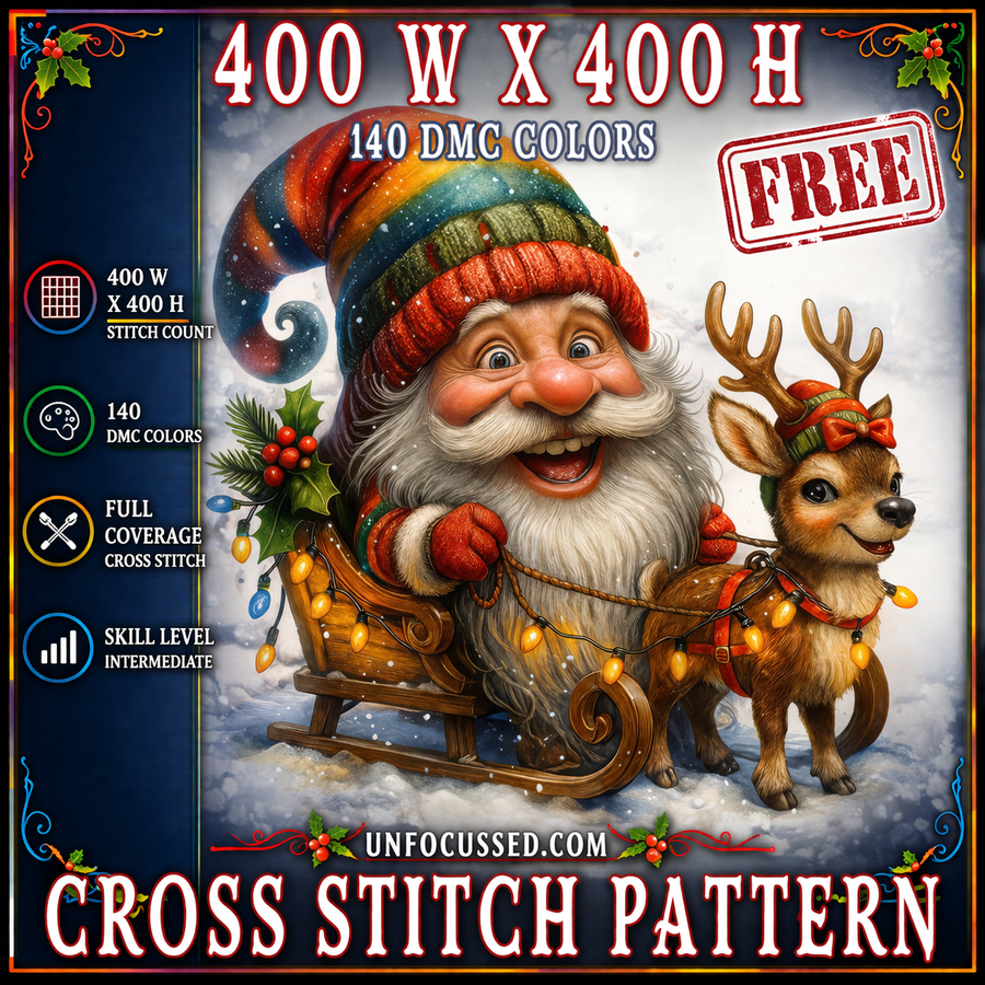 Merry Misfits of North Pole Lane Cross Stitch Pattern