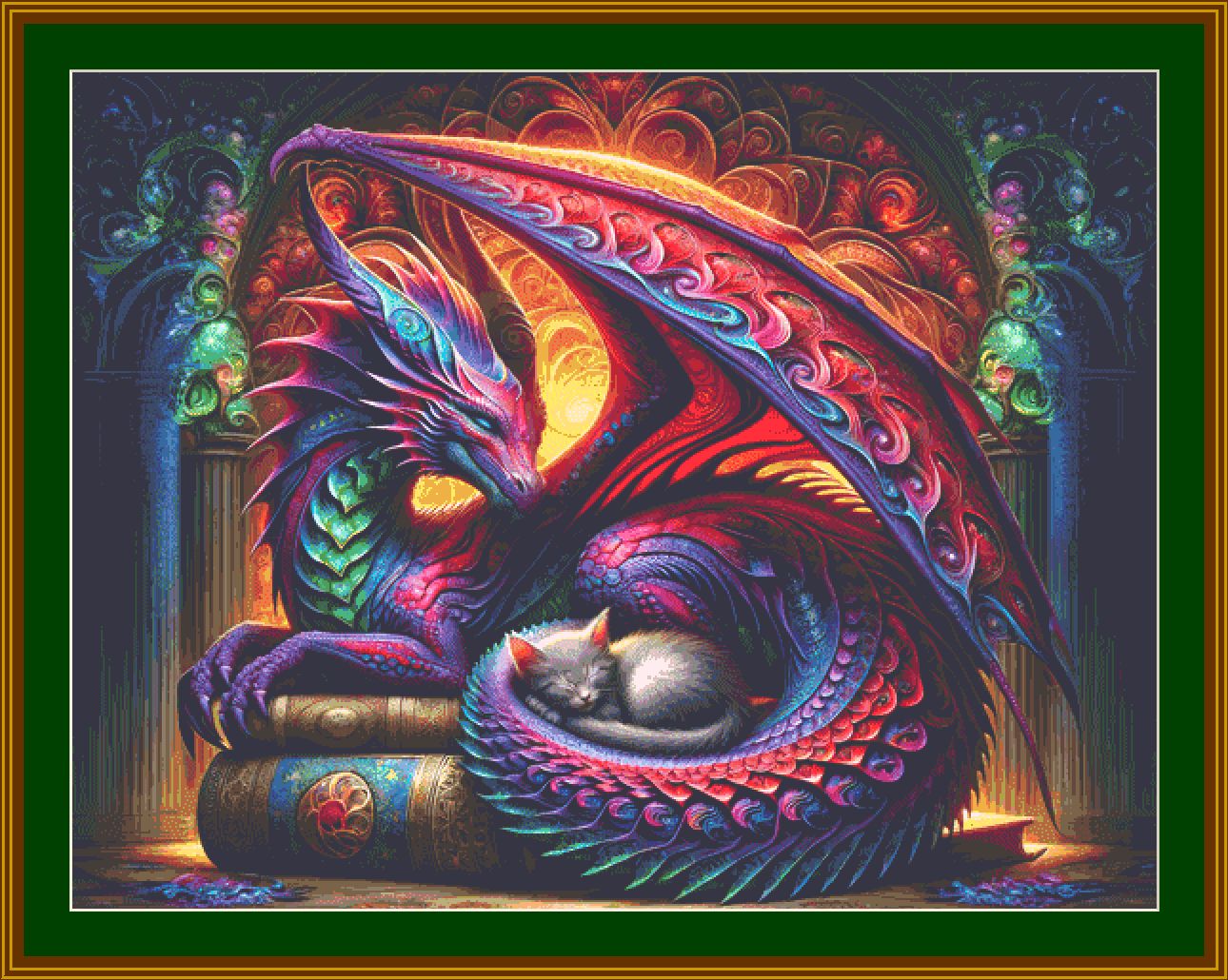 A Tale of Fire and Whiskers Cross Stitch Pattern