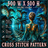 Moon's Caress on the Fractal Frontier Cross Stitch Pattern