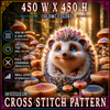 Mushroom Mirth in Hedgehog Daze Cross Stitch Pattern