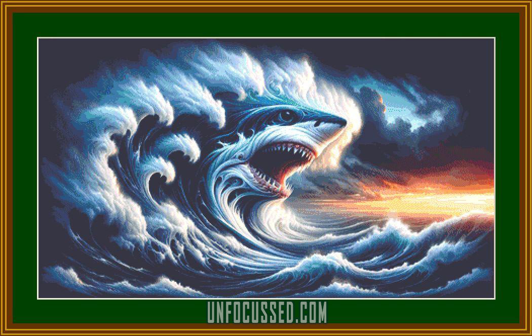 Ocean's Fury Cross Stitch Pattern
