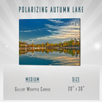 Lac d'automne polarisant Impression sur toile