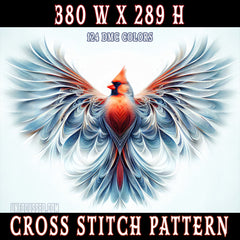 Seraphic Cardinal Cross Stitch Pattern