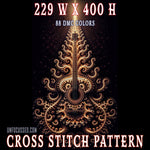 Strings of Cosmos Cross Stitch Pattern