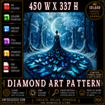 Sylvan Symphony en patrón artístico de diamante azul