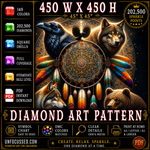 Patrón de arte de diamantes de la constelación de Dreamweaver