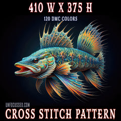 The Empress of Emerald Waters Cross Stitch Pattern