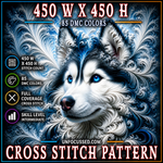 The Enchanted Husky Cross Stitch Pattern
