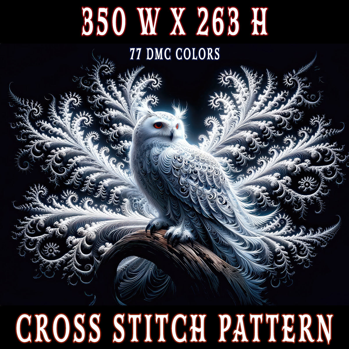 The Fractal Sovereign of Silent Whispers Cross Stitch Pattern