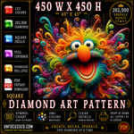 The Frenzy of Frizzlesnout Diamond Art Pattern