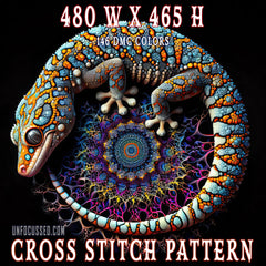 The Geometric Serpent Cross Stitch Pattern